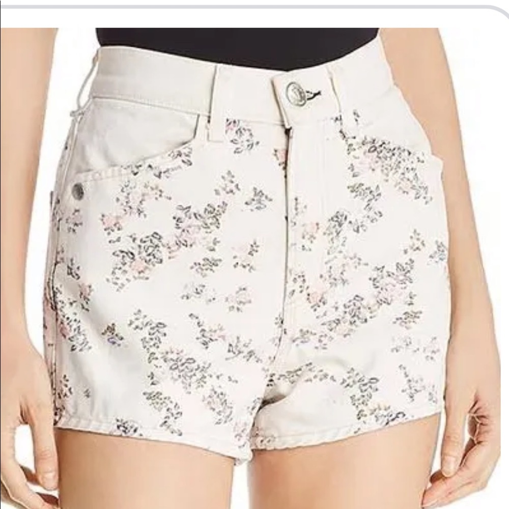 Rag and Bone floral jean shorts